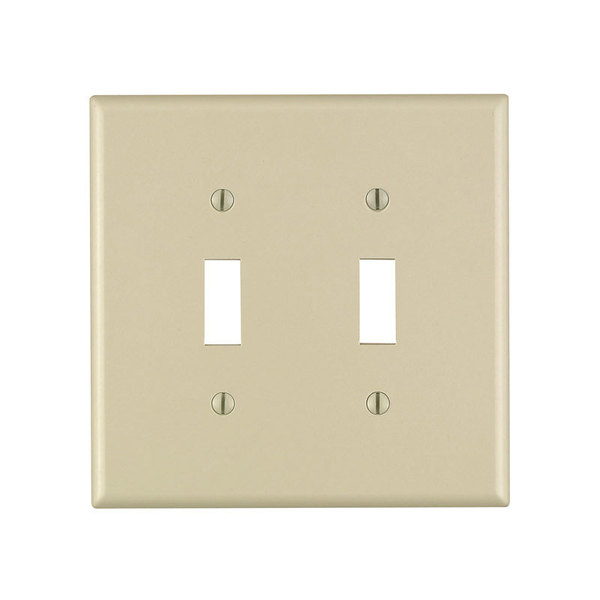 Leviton Wallplat 2G Toggle Iv 80509-00I